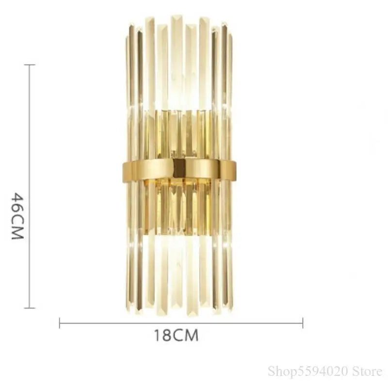 Axyaa Luxury Crystal Wall Lamp: Modern, Simple, Elegant Sconce for Home Décor