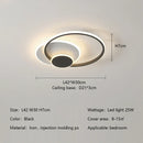 Axyaa Circle LED Ceiling Light Modern Minimalism Dimmable Fixture for Living Room Bedroom