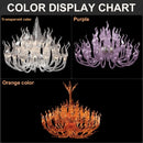 Axyaa Clear Crystal Pendant Chandelier for Dining and Living Room