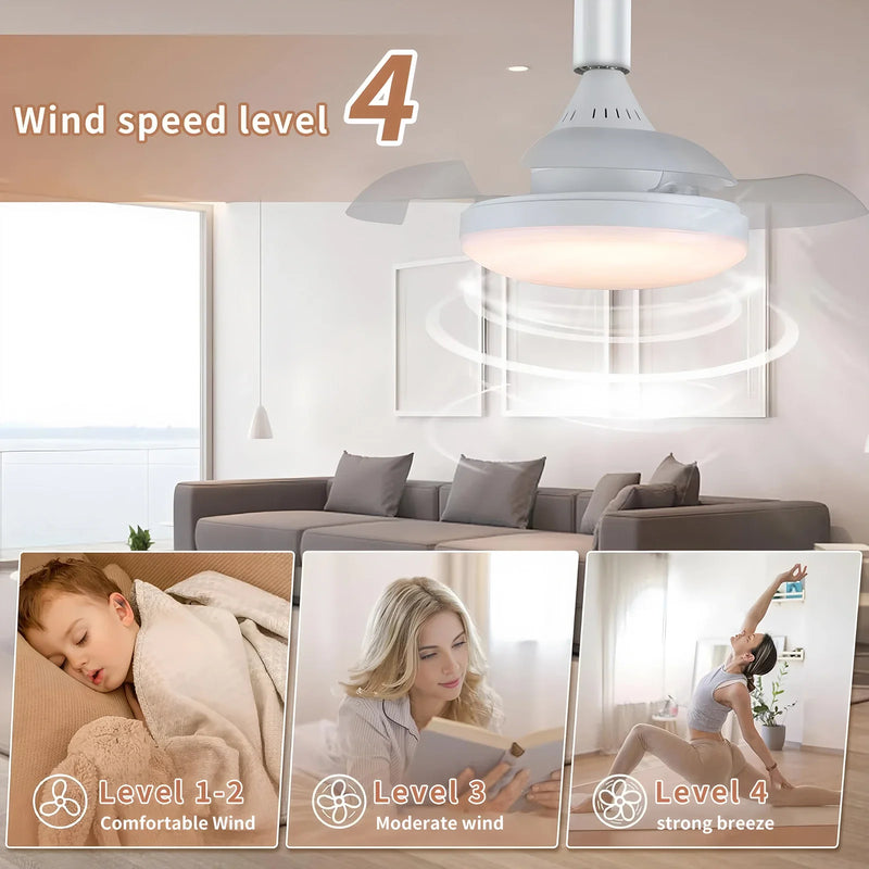 Axyaa Ceiling Fan With Remote Control Ceiling Lamp for Home Decor