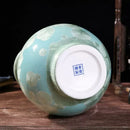 Axyaa Crystal Glazed Ceramic Vase for Home Decor - Living Room, Study, or Entryway