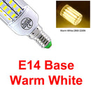 Axyaa LED Corn Bulb E27 E14 SMD 5730 24-72LEDs Chandelier Home Spotlight