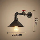 Axyaa Industrial Gear Water Pipe Wall Lamp Retro Style Decorative Hanging
