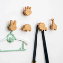 Cute Animal Wooden Hooks for Wall Keychain Coat Hanger Axyaa Home Decor