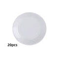 Axyaa White Paper Plate Set - Nordic Minimalist Tableware for DIY Birthday Party