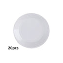 Axyaa White Paper Plate Set - Nordic Minimalist Tableware for DIY Birthday Party
