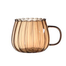 Axyaa Pumpkin Glass Cups - 400ml High Borosilicate Coffee Tea Drinkware