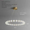 Axyaa Nordic LED Chandelier: Luxury Cream Bean Ceiling Light