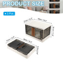 Axyaa Collapsible Storage Bins with Lid Set