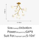 Axyaa Firefly Ceiling Chandelier: Modern G4 LED Indoor Pendant Light Fixture