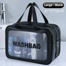 Axyaa Double Transparent PU Makeup Bag for Travel & Fitness Essentials