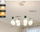 Axyaa White Glass Metal LED Chandelier: Modern Kitchen & Bedroom Pendant Lamp