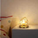 Axyaa Minimalist Ice Cube Glass LED Table Lamp for Living Room Bedroom Desk