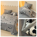 Axyaa Panda Print Milk Velvet Queen Size Blanket - Soft & Warm Flannel Sofa Throw