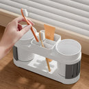 Axyaa Bathroom Essentials Set: Toothbrush Holder, Toothpaste Shelf, Cup Holder