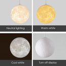 Axyaa Moon Medal LED Pendant Light: Modern 3D Printing for Indoor Decor