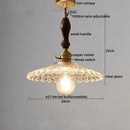 Axyaa Copper Glass LED Pendant Light - Nordic Style for Bedroom, Kitchen, Bar, Stairway
