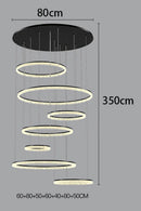 Axyaa Staircase Chandeliers LED Pendant Light for Modern Home Decor