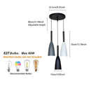 Axyaa Nordic Minimalist E27 Pendant Light for Kitchen, Bar, Bedroom Chandelier