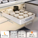 Axyaa Slide-Out Kitchen Organizer Tray - Base Cabinet Storage Drawers Shelf