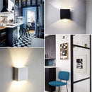 Axya LED Up Down Wall Lamp White Black Aluminium Bedroom Living Room Light