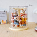 Axyaa Rotating Pendant Display Box: Dust-proof Action Figure Storage Stand