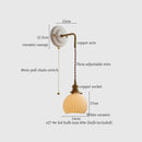 Axyaa Ceramic LED Wall Sconce: Polka Dot Interior Lamp for Bedroom, Bathroom, Loft