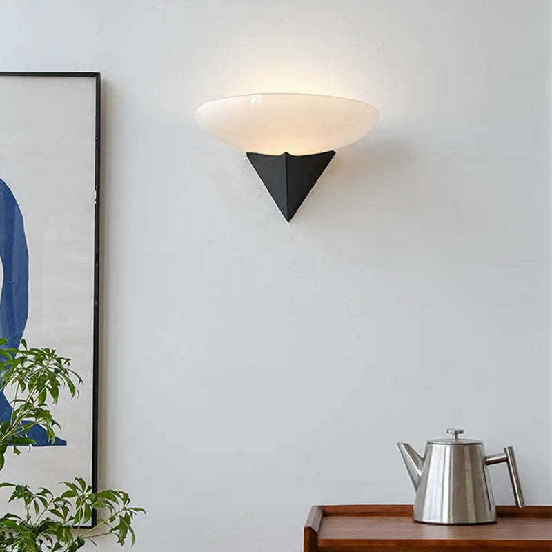 Axyaa Retro Yellow Glass Wall Sconce LED Light Fixtures