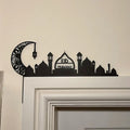 Axyaa Hollow Moon Church Door Frame with Happy Ramadan, Eid Mubarak Hanging Ornaments