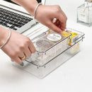 Axyaa Clear Plastic Drawer Organizer Set - 4 Sizes for Makeup and Kitchen Storage