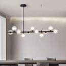 Axyaa Glass Chandelier LED Ceiling Light for Dining Room and Living Room