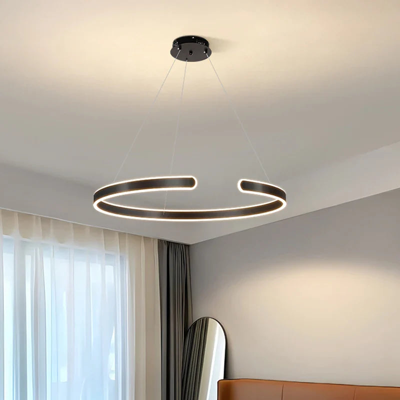 Round LED Pendant Light for Modern Home Decor by Axyaa