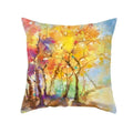 Axyaa Autumn Forest Deer & Colorful Trees Cushion Cover for Sofa, Bedroom, Car