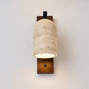 Axyaa Yellow Travertine LED Wall Sconce - Mid Century Modern Button Switch Stair Light
