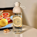 Axyaa Portable Transparent Plastic Bottle with Lid for Cold Drinks & Coffee