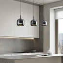 Axya Smoke Grey Glass Pendant Lights LED Hanging Minimalist Lighting