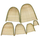Axyaa Bamboo Weave Bread Basket Storage Tray Set