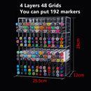 Axyaa Marker Caddy: Acrylic Desk Organizer for Office & School Supplies