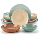 Axyaa Stoneware Tableware Set, Embossed, Service for 4/8/12