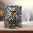 Axyaa Ceramic Owl Coffee Mug 11oz - Cute Owl Design Tea Cup