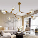 Axyaa Nordic Glass Pendant Chandelier for Living Room Bedroom Decor