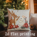 Axyaa Christmas Animals Pattern Cushion Cover for Sofa, Bedroom, Car – Home Decor