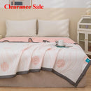 Axyaa Three-Layer Knitted Summer Quilt Blanket, Multi-Functional & Washable
