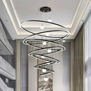 Axyaa LED Staircase Chandeliers for Modern Living Room Decor
