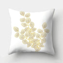 Axyaa Gold Leaf Polyester Cushion Cover - Decorative Sofa Pillow Cover