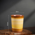 Axyaa Ceramic Gradient Coffee Cup with Silicone Cover, Portable & Creative Office Home Cup