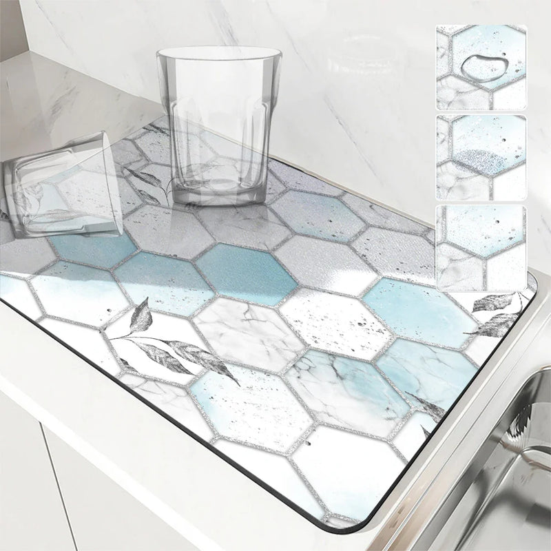Axyaa Geometric Figures Absorbent Drying Mat