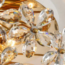 Axyaa Crystal Flower Chandelier | Luxury LED Lighting for Bedroom, Restaurant, Cloakroom