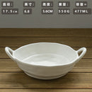 Axyaa Matte Ceramic Two Ear Bowl for Soup, Noodles, Salad - Light Food Bowl