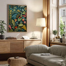 Vintage Jungleland Flower Canvas Set by Axyaa - Tropical Inspired Wall Art